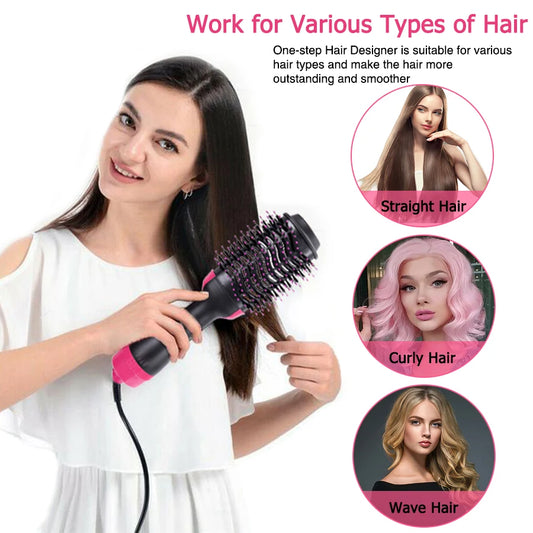 Hair Dryer And Styler Hot Air Brush- 1000W