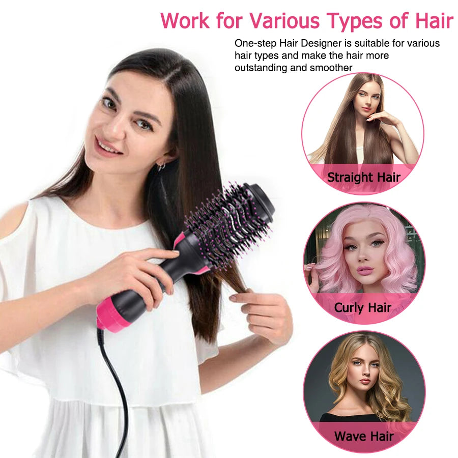 Hair Dryer And Styler Hot Air Brush- 1000W