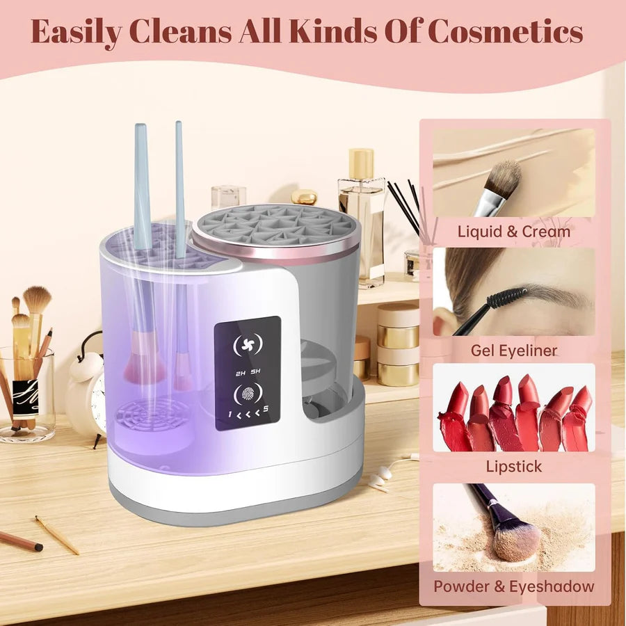 3 in 1 Portable Makeup Brush Cleaner Dryer&Holder